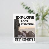 Rock Climbing Postkarte (Stehend Vorderseite)