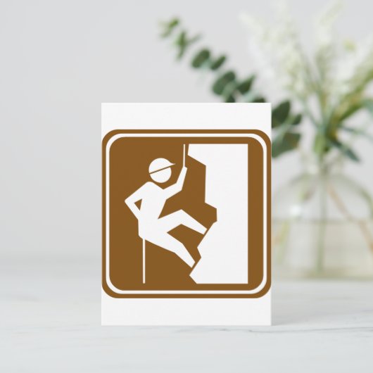 Rock Climbing Postkarte (Stehend Vorderseite)