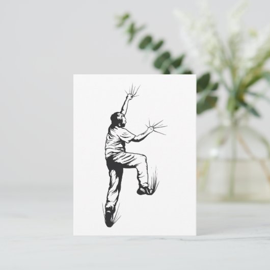 Rock Climbing Postkarte (Stehend Vorderseite)