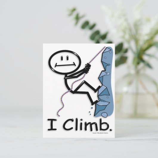 Rock Climbing Postkarte (Stehend Vorderseite)