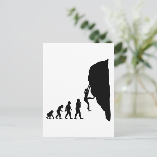 Rock Climbing Postkarte (Stehend Vorderseite)