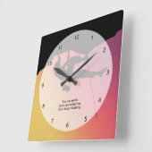 Rock Climbing Quadratische Wanduhr (Winkel)