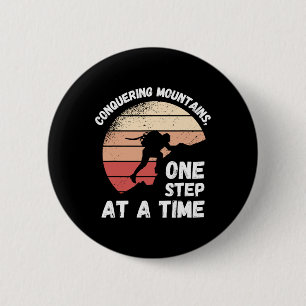 Rock Climbing Retro Berge erobern, ein Schritt Button