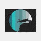 Rock Climbing Retro Bouldering Climber Vintage Sty Fleecedecke (Vorderseite (Horizontal))