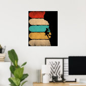 Rock Climbing Retro Hipster Kletterparadies Poster (Heimbüro)