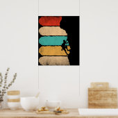 Rock Climbing Retro Hipster Kletterparadies Poster (Küche)