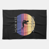 Rock Climbing Retro Vintag Geschirrtuch (Horizontal)