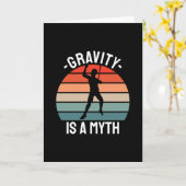 Rock Climbing Retro Vintag Karte (Gelbe Blume)