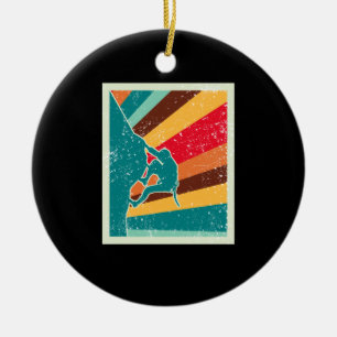 Rock Climbing Retro Vintag Keramik Ornament