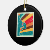 Rock Climbing Retro Vintag Keramik Ornament (Links)