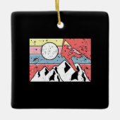 Rock Climbing Retro Vintag Keramikornament (Vorderseite)