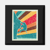 Rock Climbing Retro Vintag Magnet (Vorne)