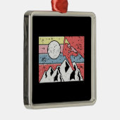 Rock Climbing Retro Vintag Ornament Aus Metall (Rechts)