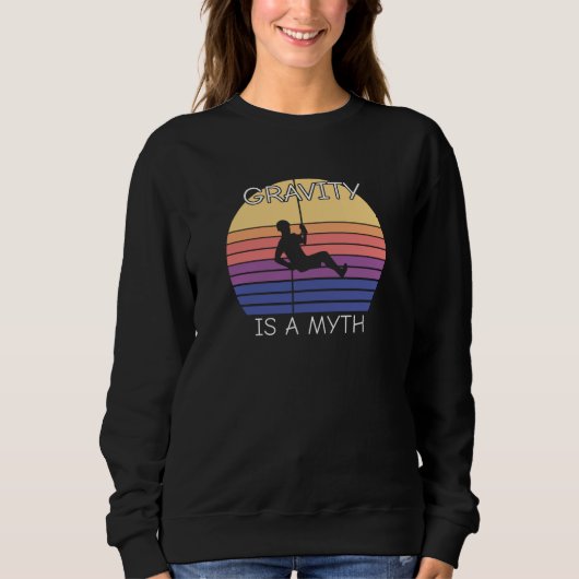 Rock Climbing Retro Vintag Sweatshirt (Vorderseite)