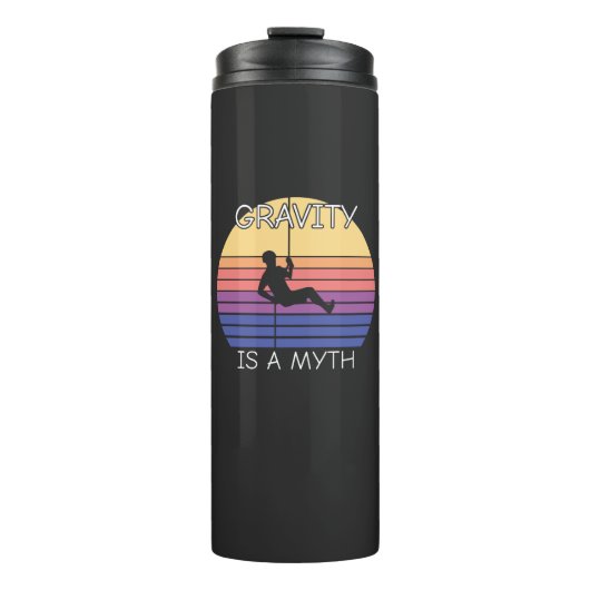 Rock Climbing Retro Vintag Thermosbecher (Vorderseite)