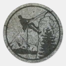 Rock Climbing Runder Aufkleber