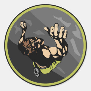 Rock Climbing Runder Aufkleber