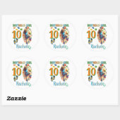 Rock Climbing Runder Aufkleber (Blatt)