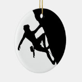 Rock Climbing Silhouette Keramik Ornament (Rechts)