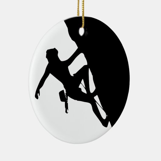 Rock Climbing Silhouette Keramik Ornament (Rechts)