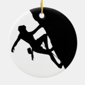 Rock Climbing Silhouette Keramik Ornament (Hinten)
