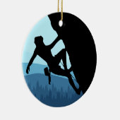 Rock Climbing Silhouette Keramik Ornament (Rechts)