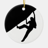 Rock Climbing Silhouette Keramikornament (Vorne)