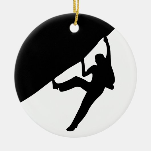 Rock Climbing Silhouette Keramikornament (Vorne)