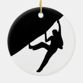 Rock Climbing Silhouette Keramikornament (Hinten)