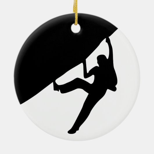 Rock Climbing Silhouette Keramikornament (Hinten)