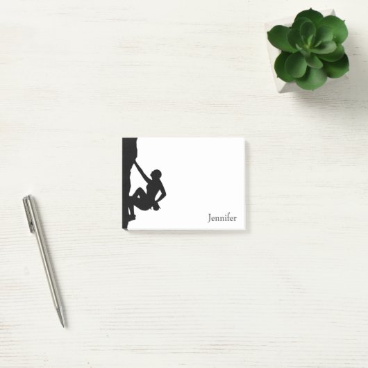 Rock Climbing Silhouette Post-it Klebezettel (Büro)