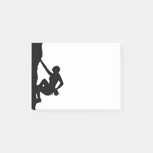 Rock Climbing Silhouette Post-it Klebezettel (Vorderseite)