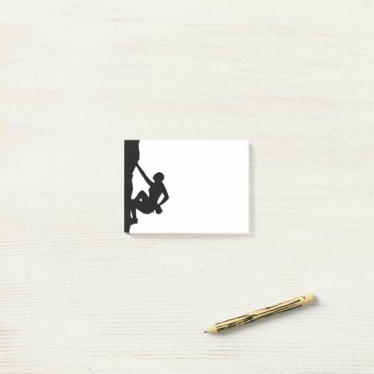Rock Climbing Silhouette Post-it Klebezettel (Auf Schreibtisch)