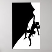 Rock Climbing Silhouette Poster (Vorne)