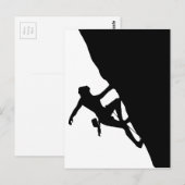Rock Climbing Silhouette Postkarte (Vorne/Hinten)