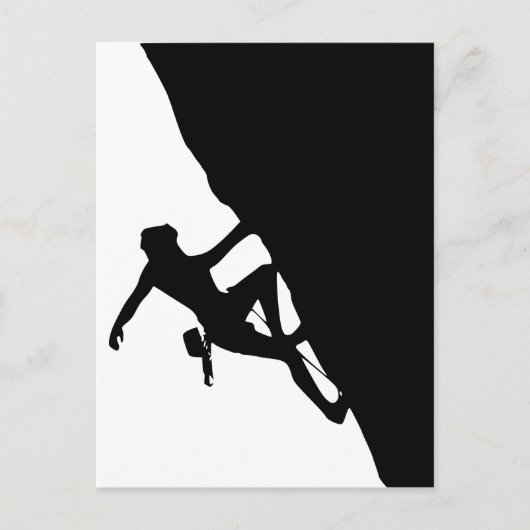 Rock Climbing Silhouette Postkarte (Vorderseite)