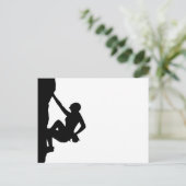 Rock Climbing Silhouette Postkarte (Stehend Vorderseite)