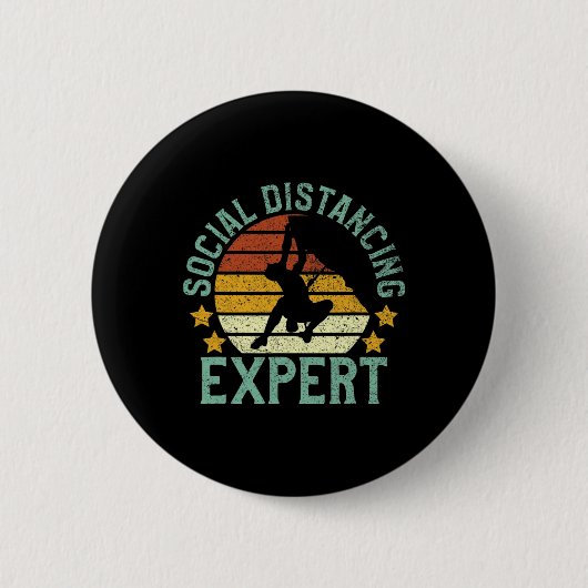 Rock Climbing Social Distancing Tee Climber Gift B Button (Vorderseite)