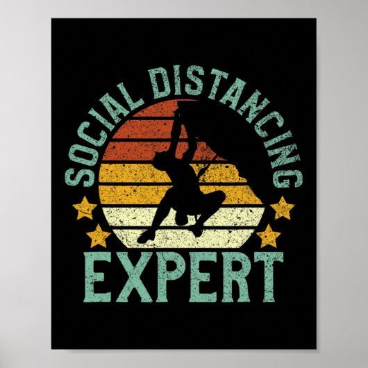 Rock Climbing Social Distancing Tee Climber Gift B Poster (Vorne)