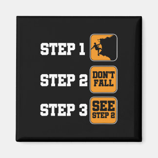 Rock Climbing Steps Mountain Hiking Camping Nature Magnet