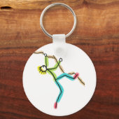 Rock Climbing Stickman Schlüsselanhänger (Rückseite)