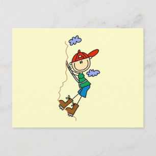 Rock Climbing Strichmännchen Postkarte