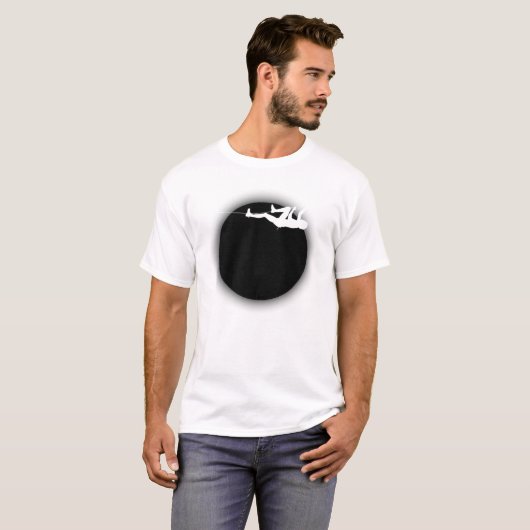 Rock Climbing und Schwarzer Mond T-Shirt (Vorne ganz)