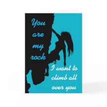 Rock Climbing Valentine Grußkarte