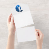 Rock Climbing Vater Bergsee-Zauber All In One Einladung (Abreißen)