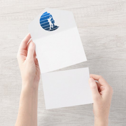 Rock Climbing Vater Bergsee-Zauber All In One Einladung (Abreißen)