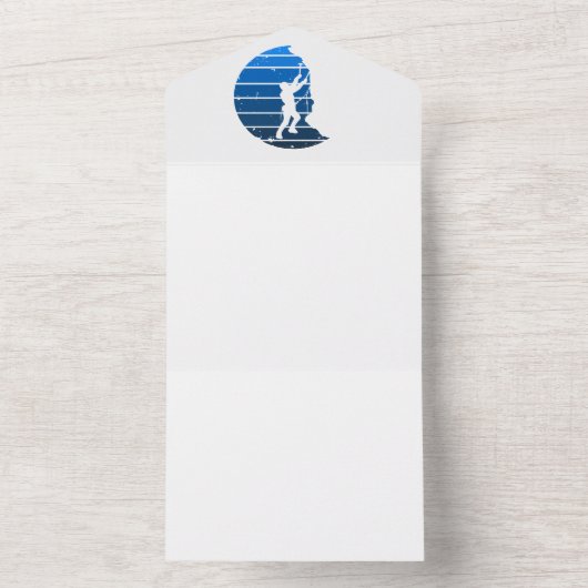 Rock Climbing Vater Bergsee-Zauber All In One Einladung (Innen Boden)