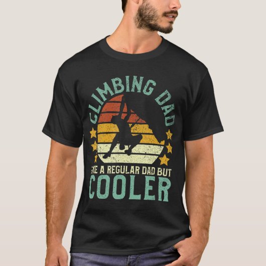 Rock Climbing Vater Bergsee-Zauber T-Shirt (Vorderseite)