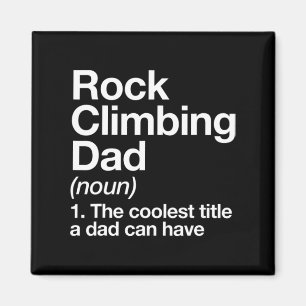 Rock Climbing Vater Definition Spaß Sport Magnet