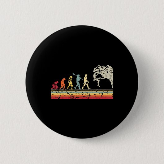 Rock Climbing Vintage Evolution Button (Vorderseite)